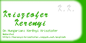 krisztofer kerenyi business card